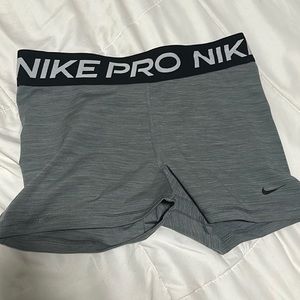 Grey Nike Pro shorts